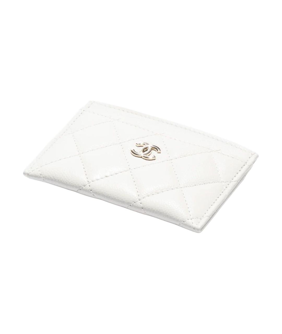 CHANEL Белый кожаный кардхолдер, фото 2