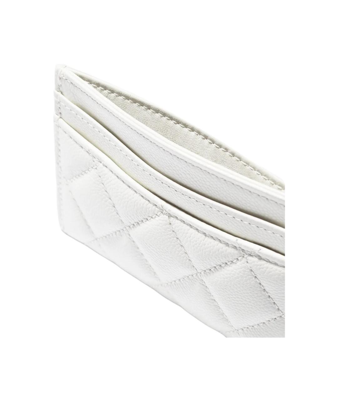 CHANEL Белый кожаный кардхолдер, фото 4