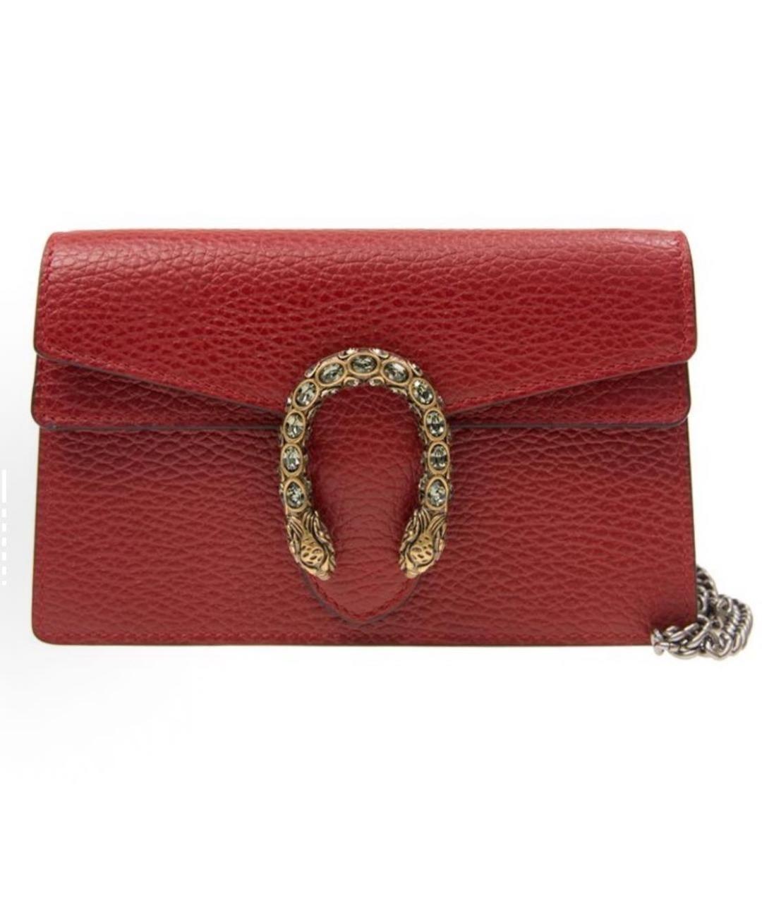 GUCCI Красная кожаная сумка через плечо, фото 1