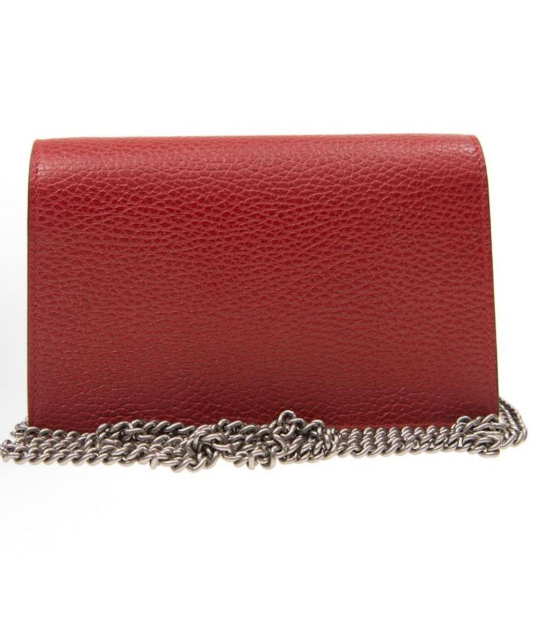 GUCCI Красная кожаная сумка через плечо, фото 3