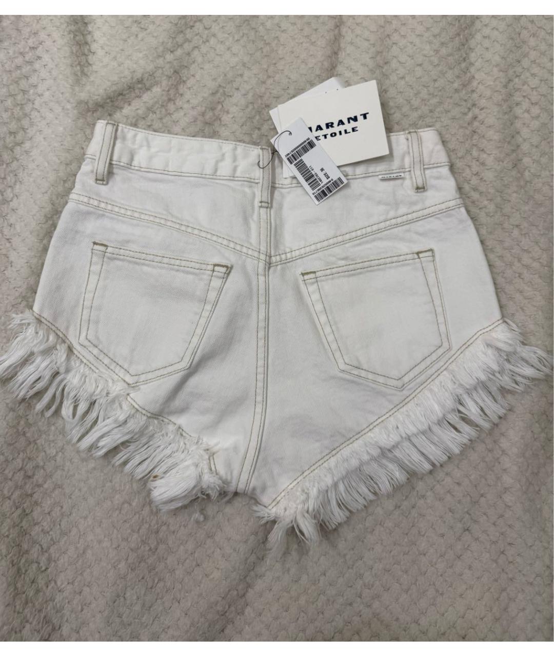 ISABEL MARANT ETOILE Белые хлопковые шорты, фото 4