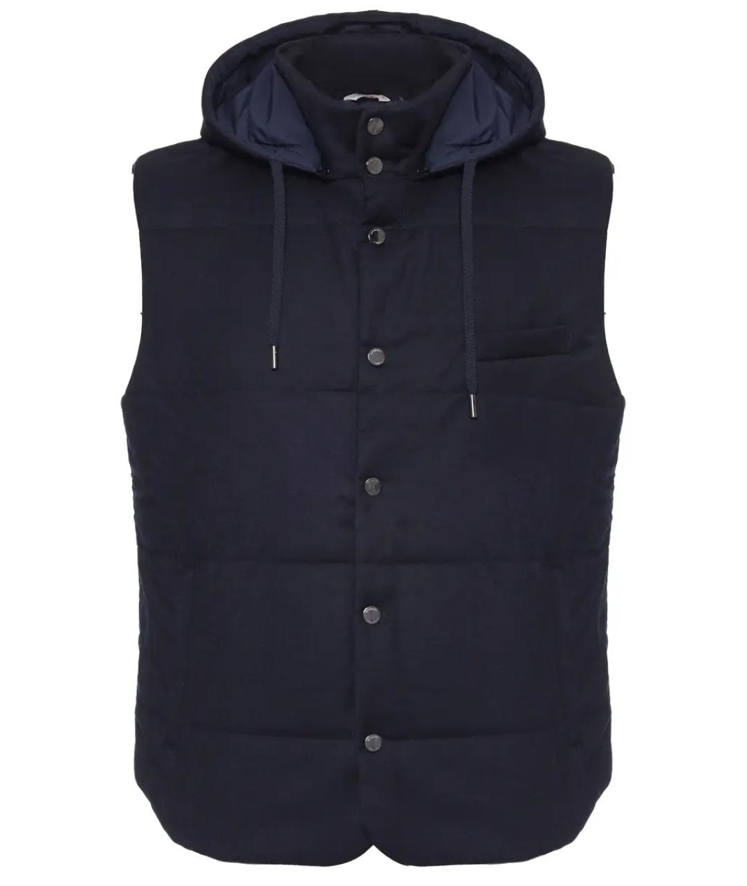 CAPOBIANCO Синий шерстяной жилет, фото 1