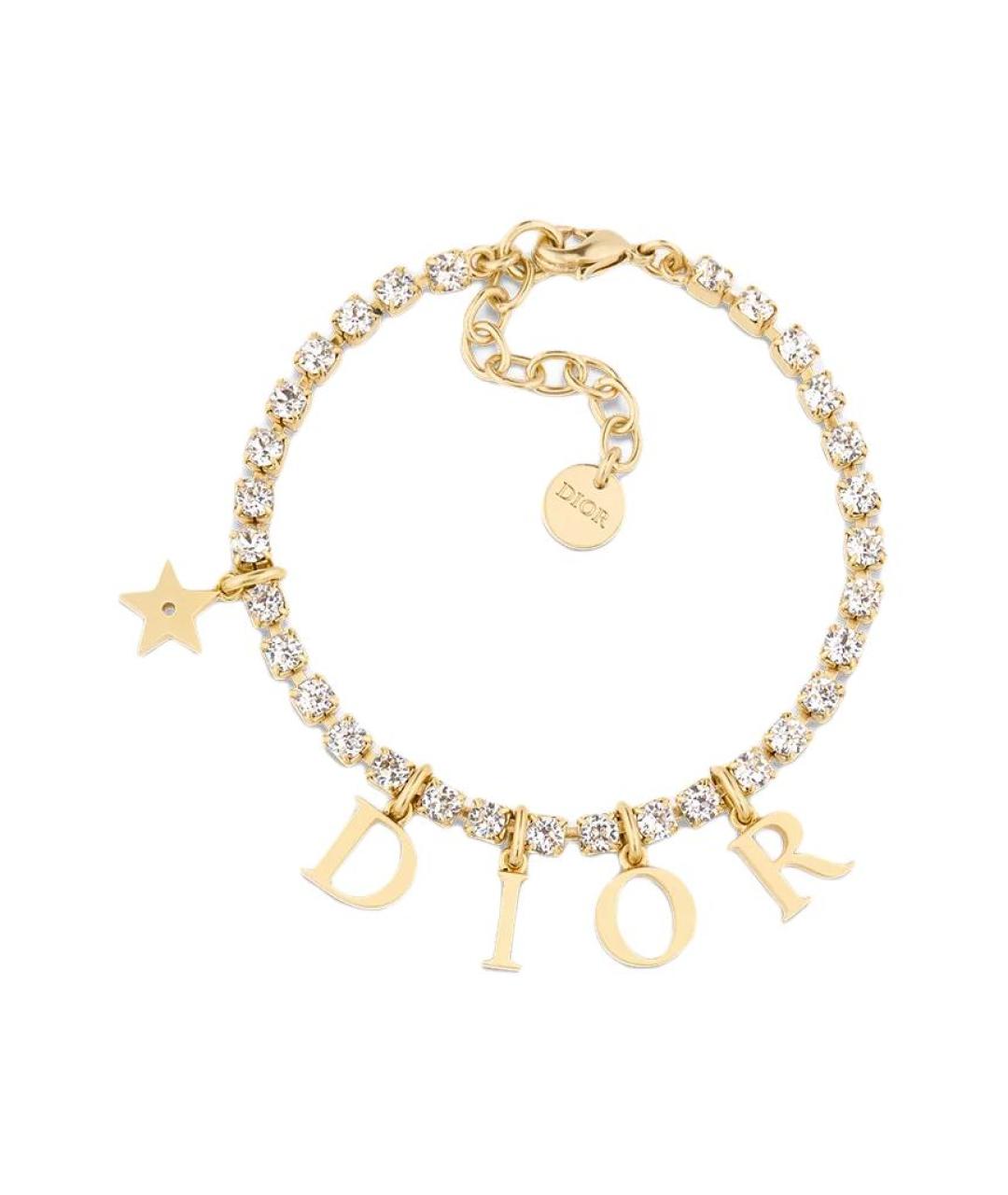 CHRISTIAN DIOR Золотой металлический браслет, фото 1