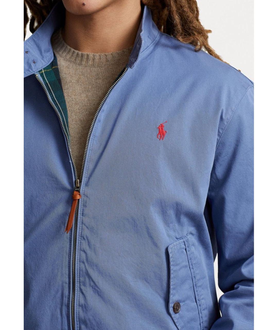 POLO RALPH LAUREN Голубая хлопковая куртка, фото 4