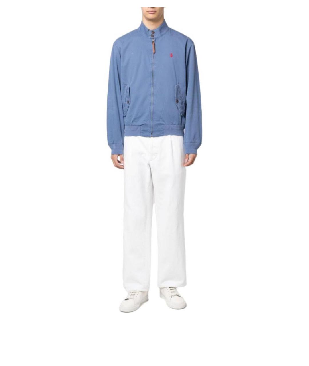 POLO RALPH LAUREN Голубая хлопковая куртка, фото 7
