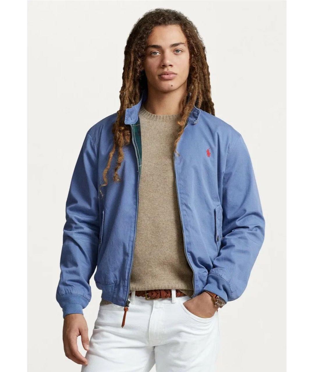 POLO RALPH LAUREN Голубая хлопковая куртка, фото 6