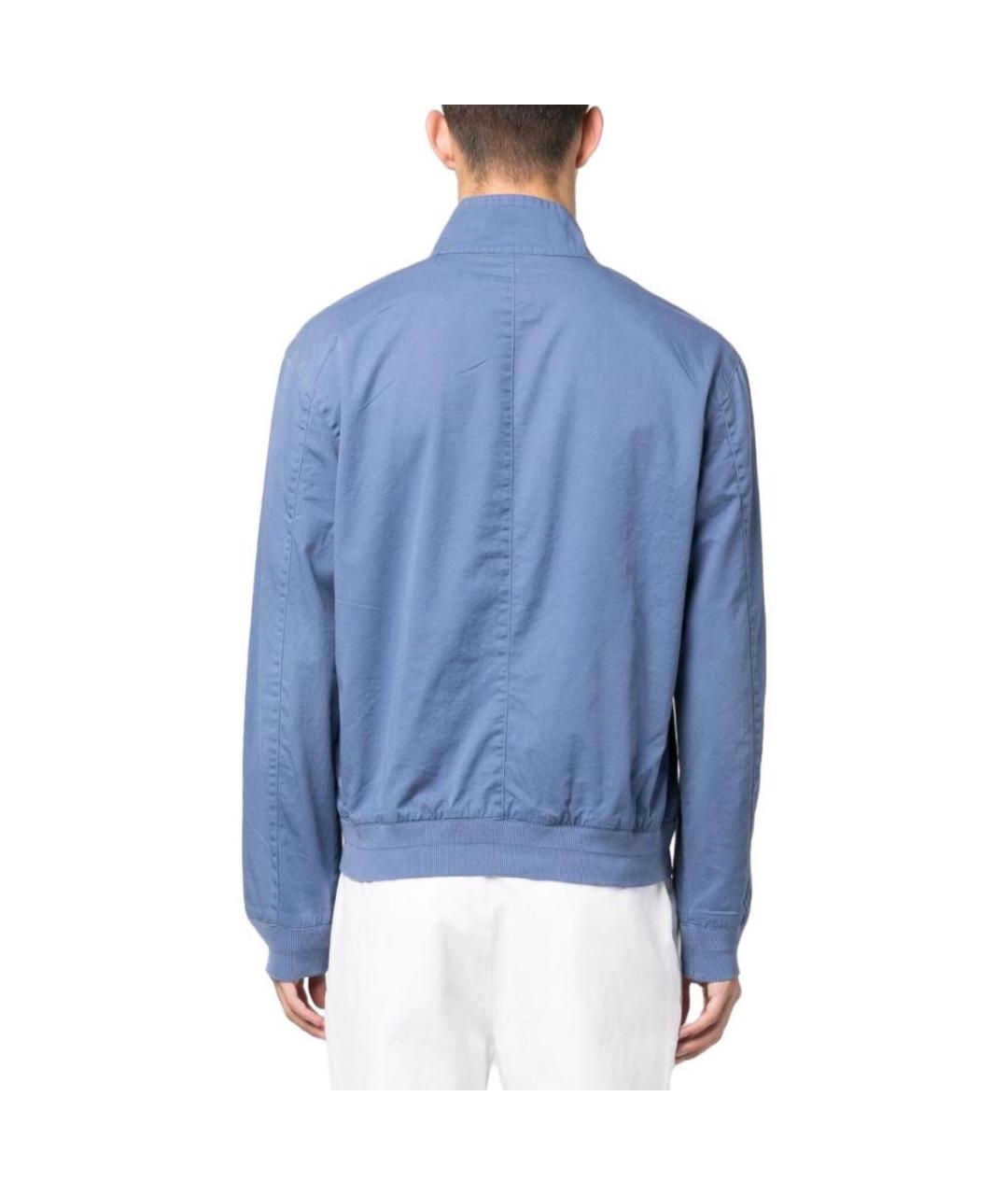 POLO RALPH LAUREN Голубая хлопковая куртка, фото 2