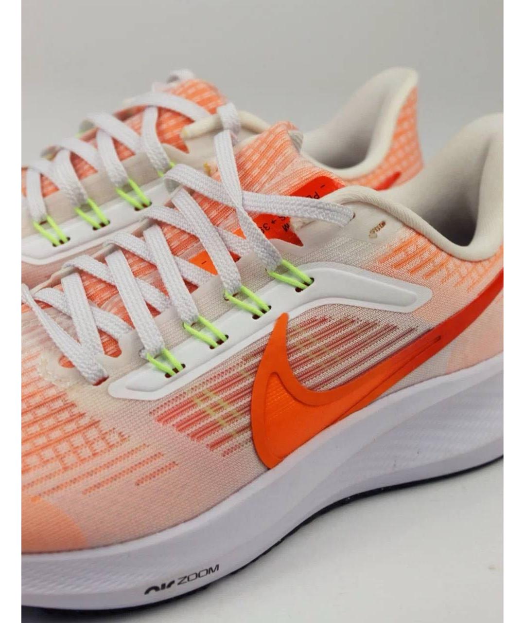 NIKE Оранжевое текстильные кроссовки, фото 2