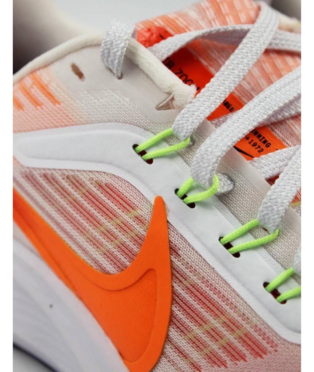 NIKE Оранжевое текстильные кроссовки, фото 3