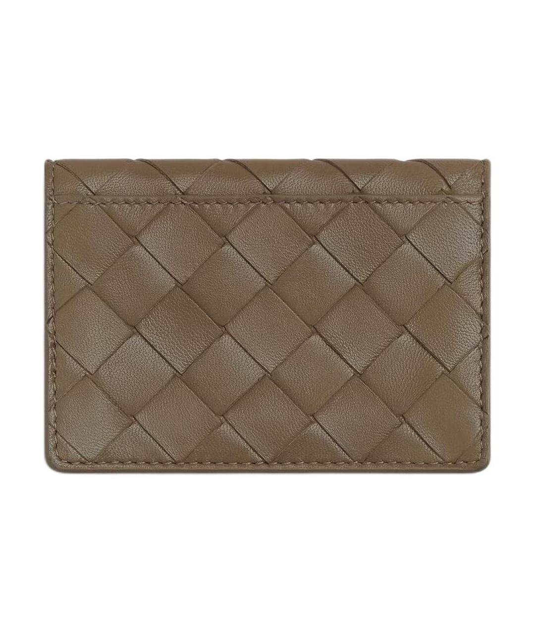 BOTTEGA VENETA Коричневый кожаный кардхолдер, фото 2