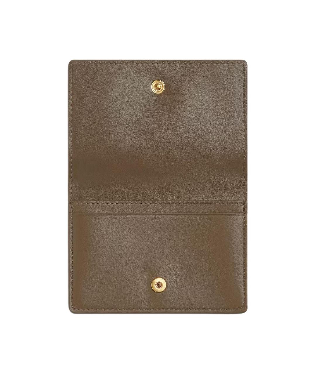 BOTTEGA VENETA Коричневый кожаный кардхолдер, фото 3