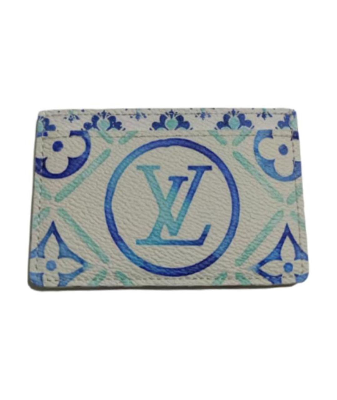 LOUIS VUITTON Белый кожаный кардхолдер, фото 2