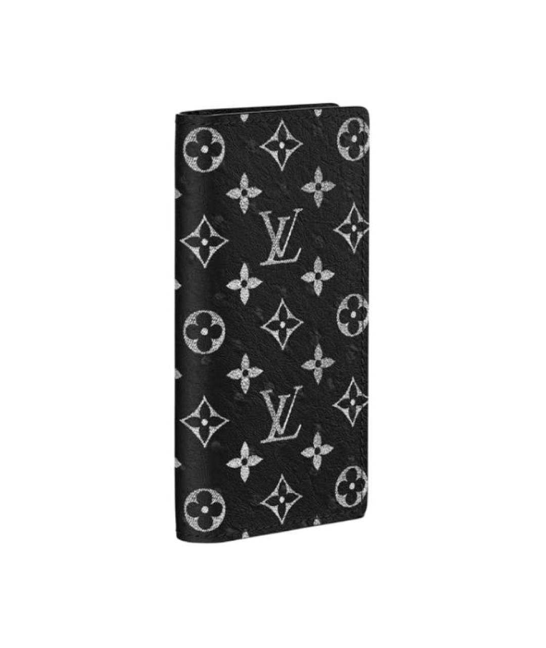 LOUIS VUITTON Черный кожаный кардхолдер, фото 6