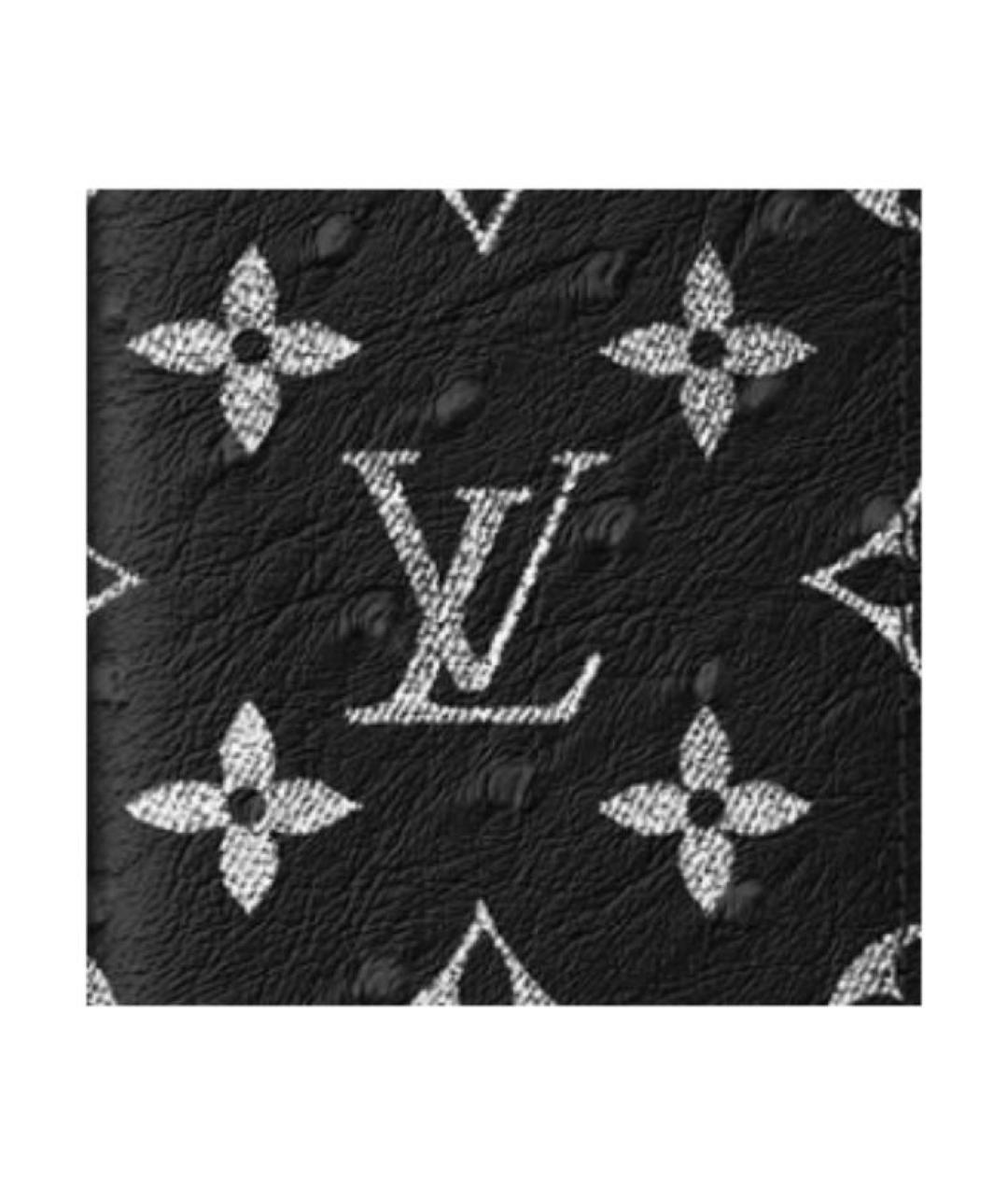 LOUIS VUITTON Черный кожаный кардхолдер, фото 9