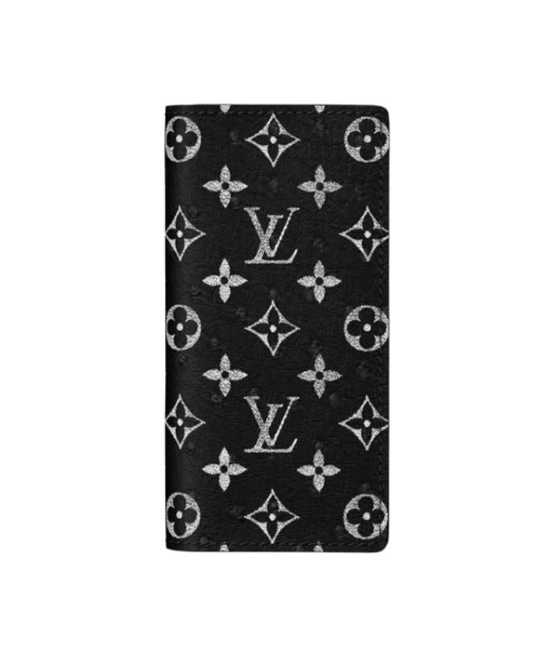 LOUIS VUITTON Черный кожаный кардхолдер, фото 4