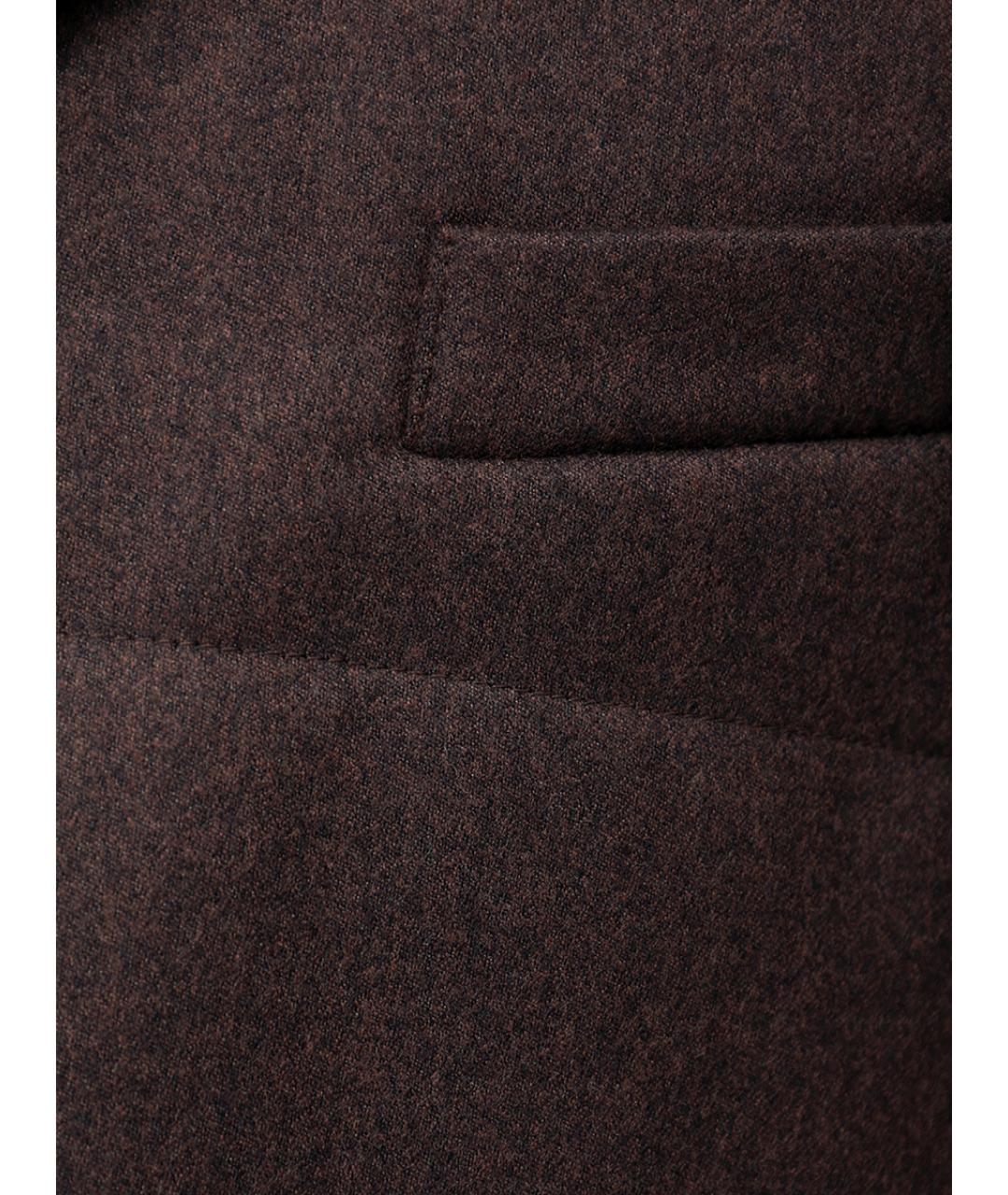 CAPOBIANCO Коричневый шерстяной жилет, фото 6