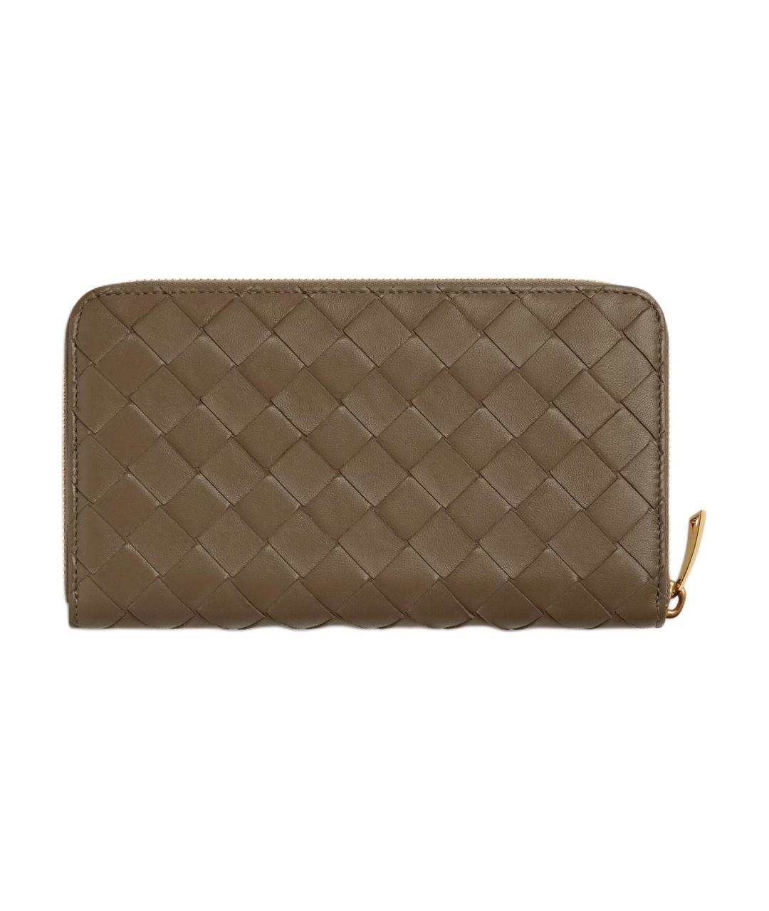 BOTTEGA VENETA Коричневый кожаный кошелек, фото 2