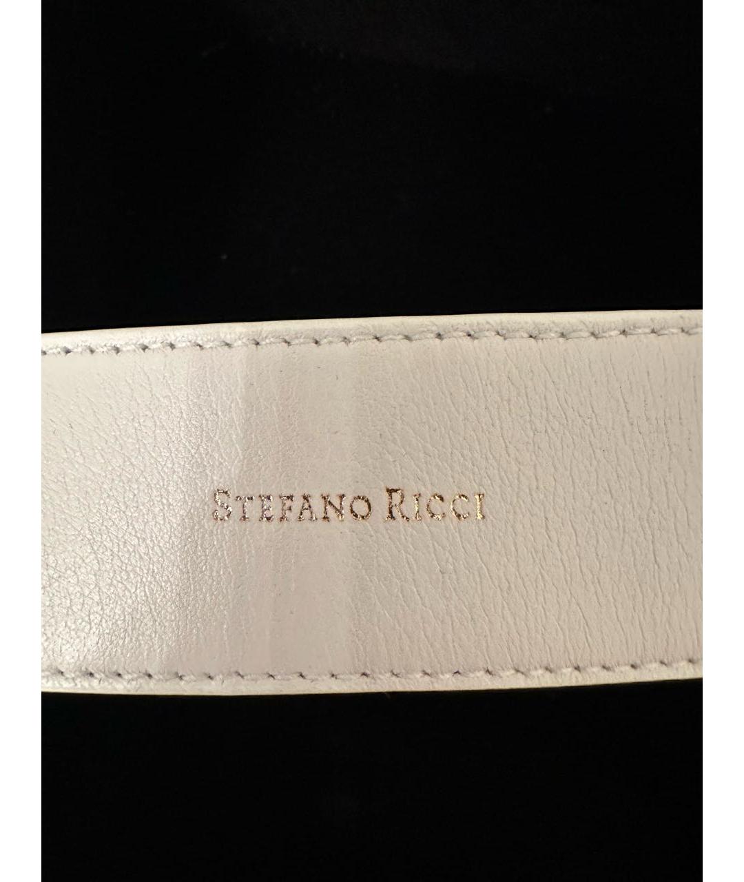 STEFANO RICCI Белый ремень из экзотической кожи, фото 5