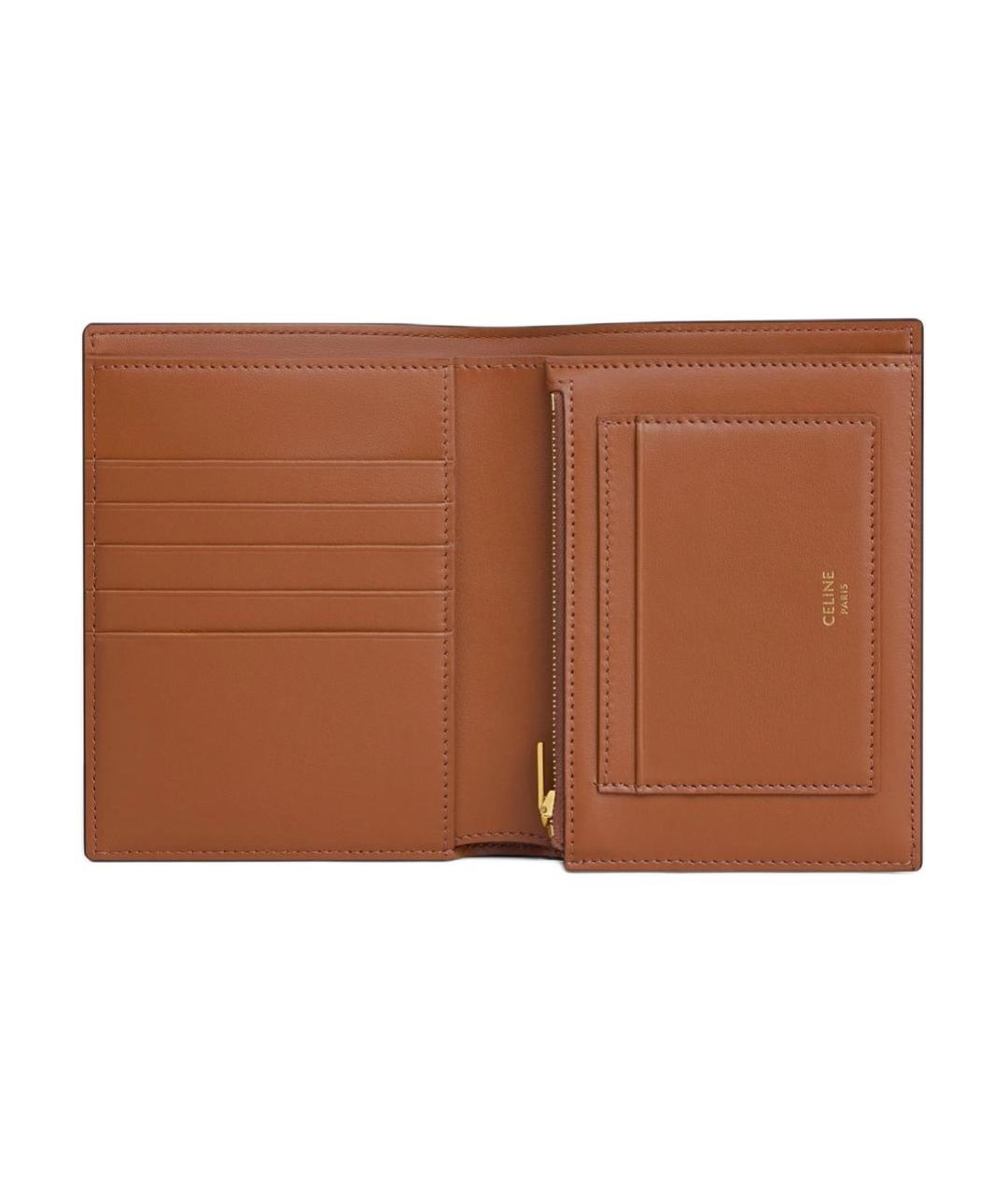 CELINE Коричневый кошелек, фото 4