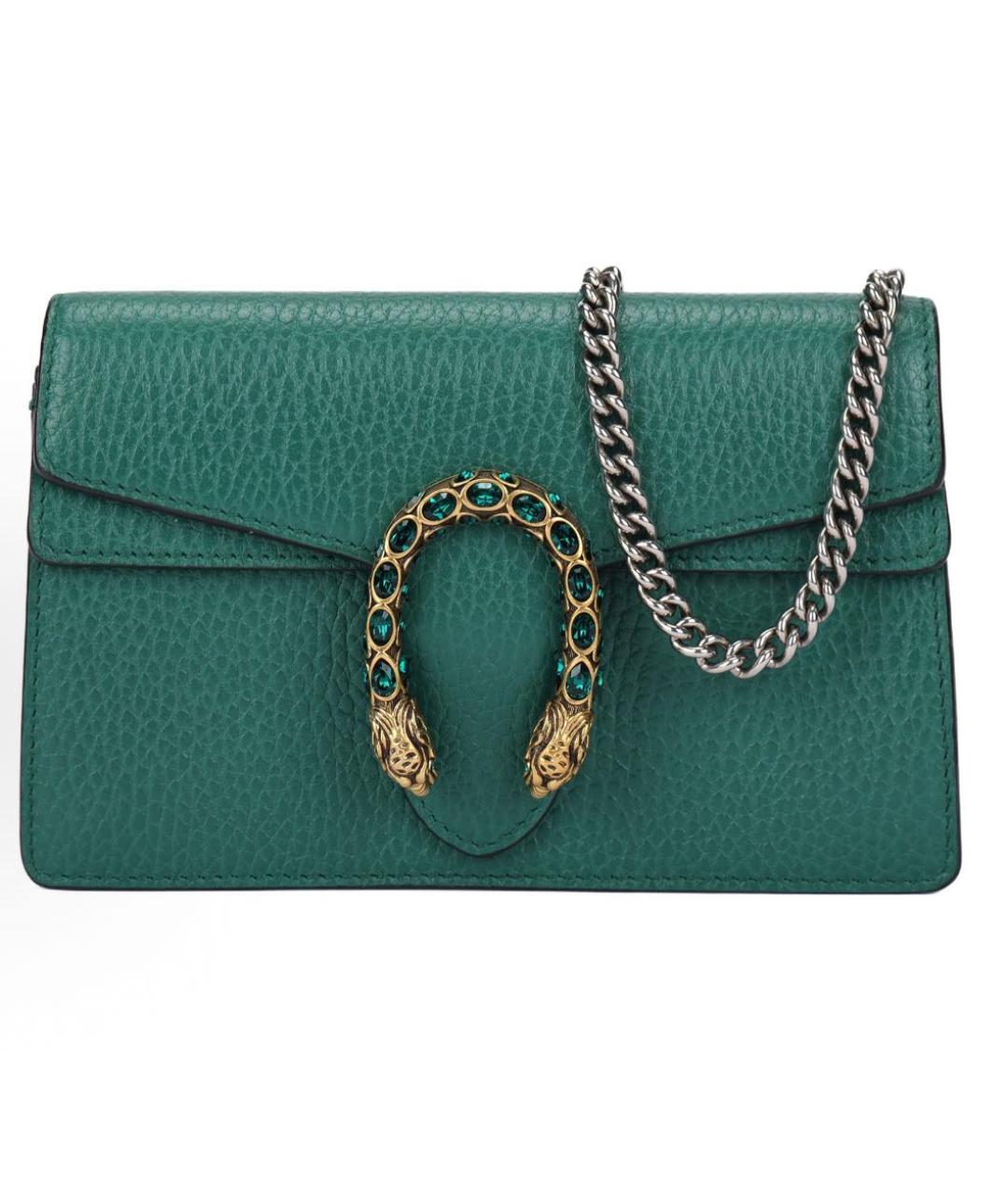 GUCCI Зеленая кожаная сумка через плечо, фото 4