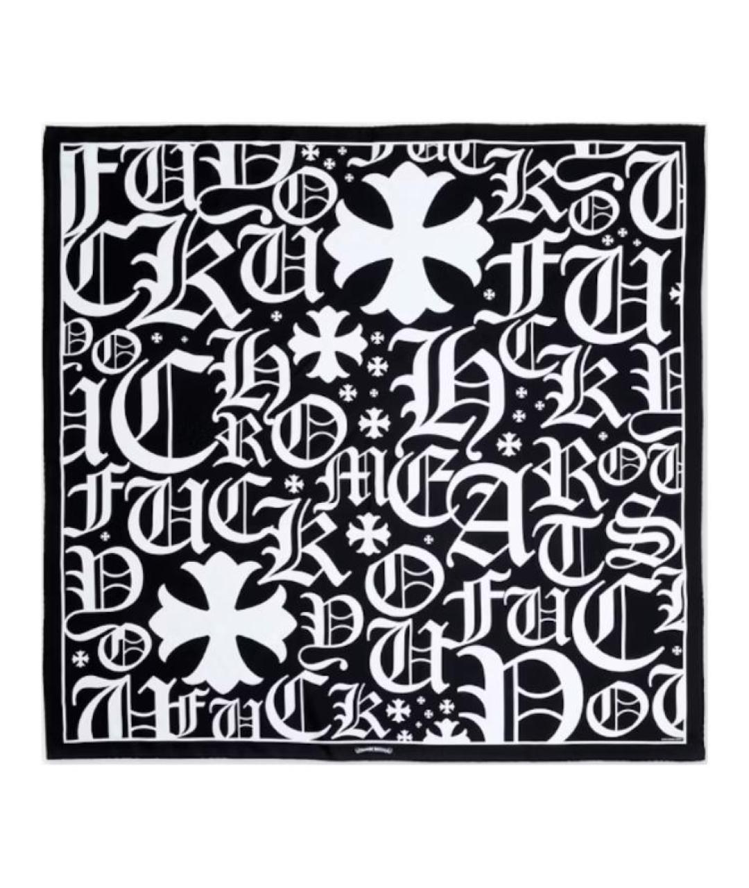 CHROME HEARTS Черный шарф, фото 1