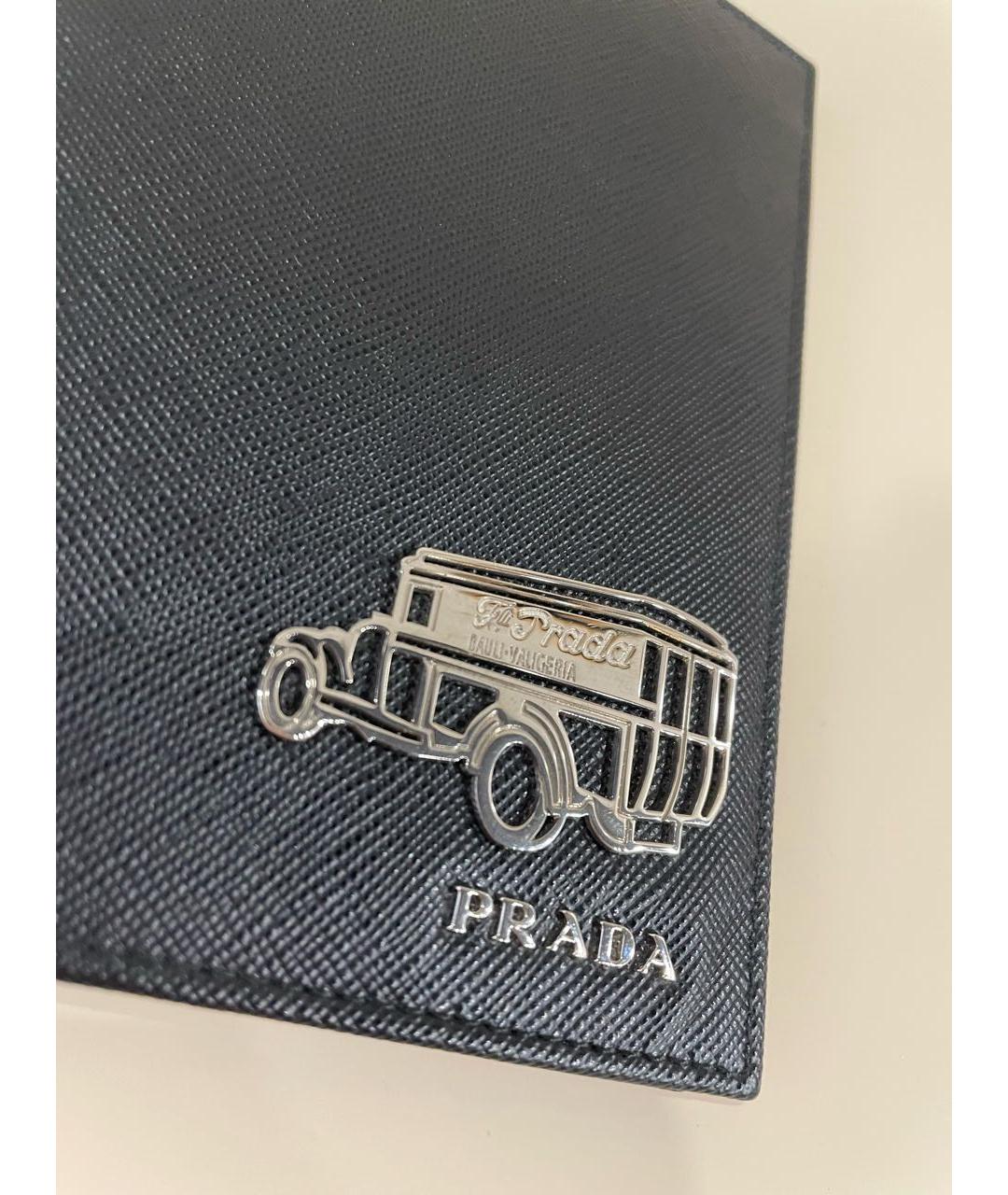 PRADA Черный кожаный кардхолдер, фото 3
