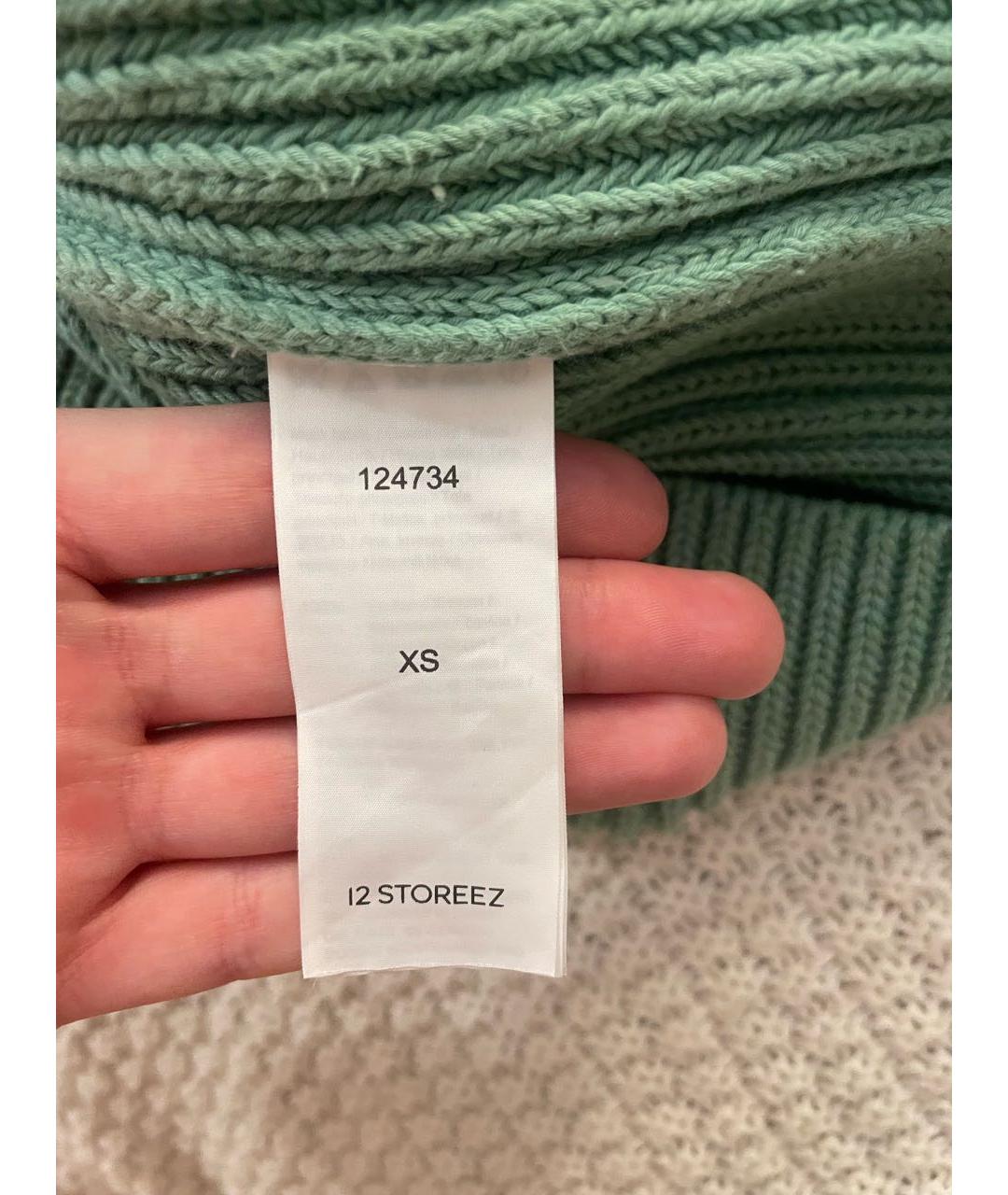 12 STOREEZ Зеленый хлопковый джемпер / свитер, фото 3
