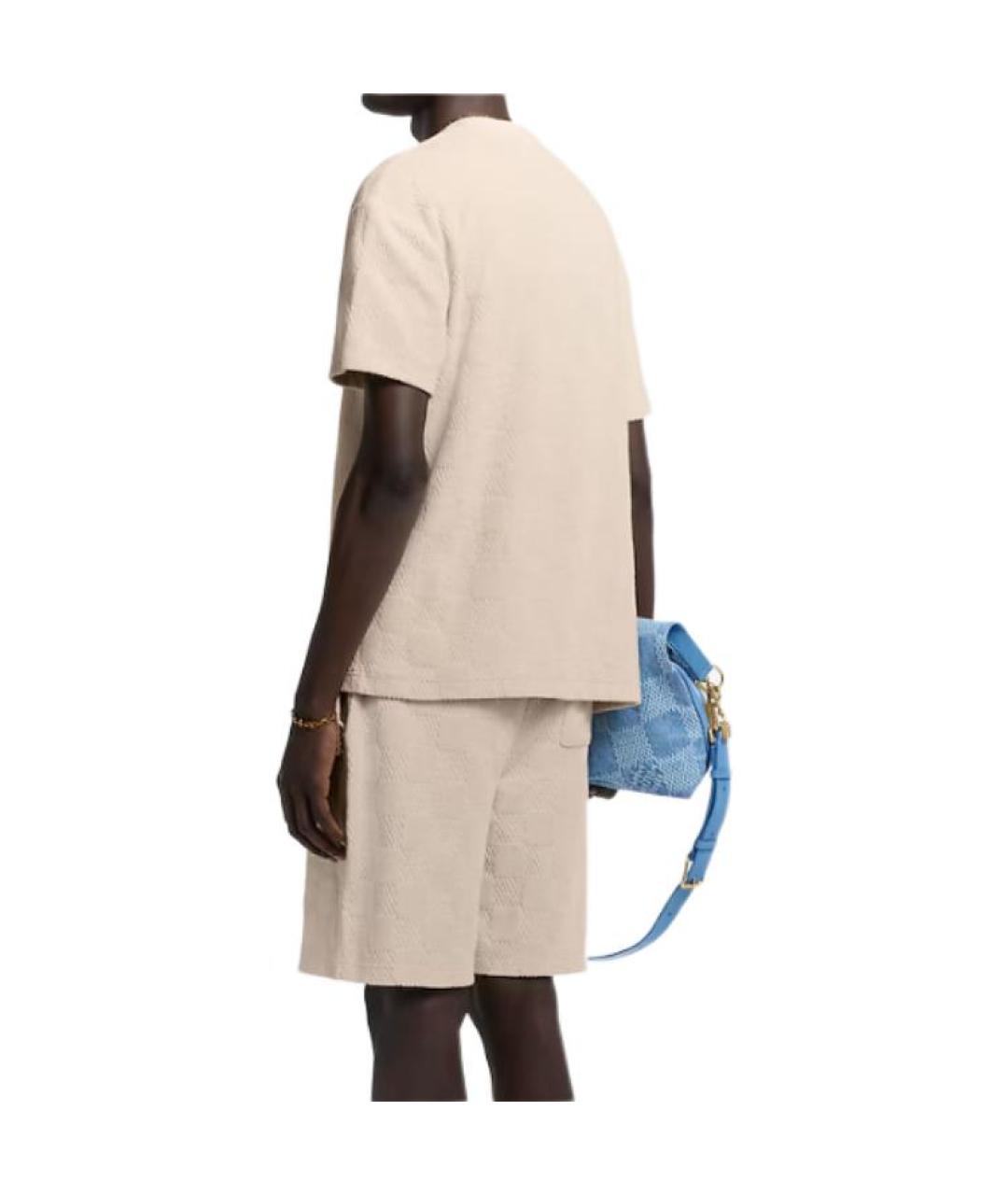 LOUIS VUITTON Хаки хлопковая футболка, фото 4