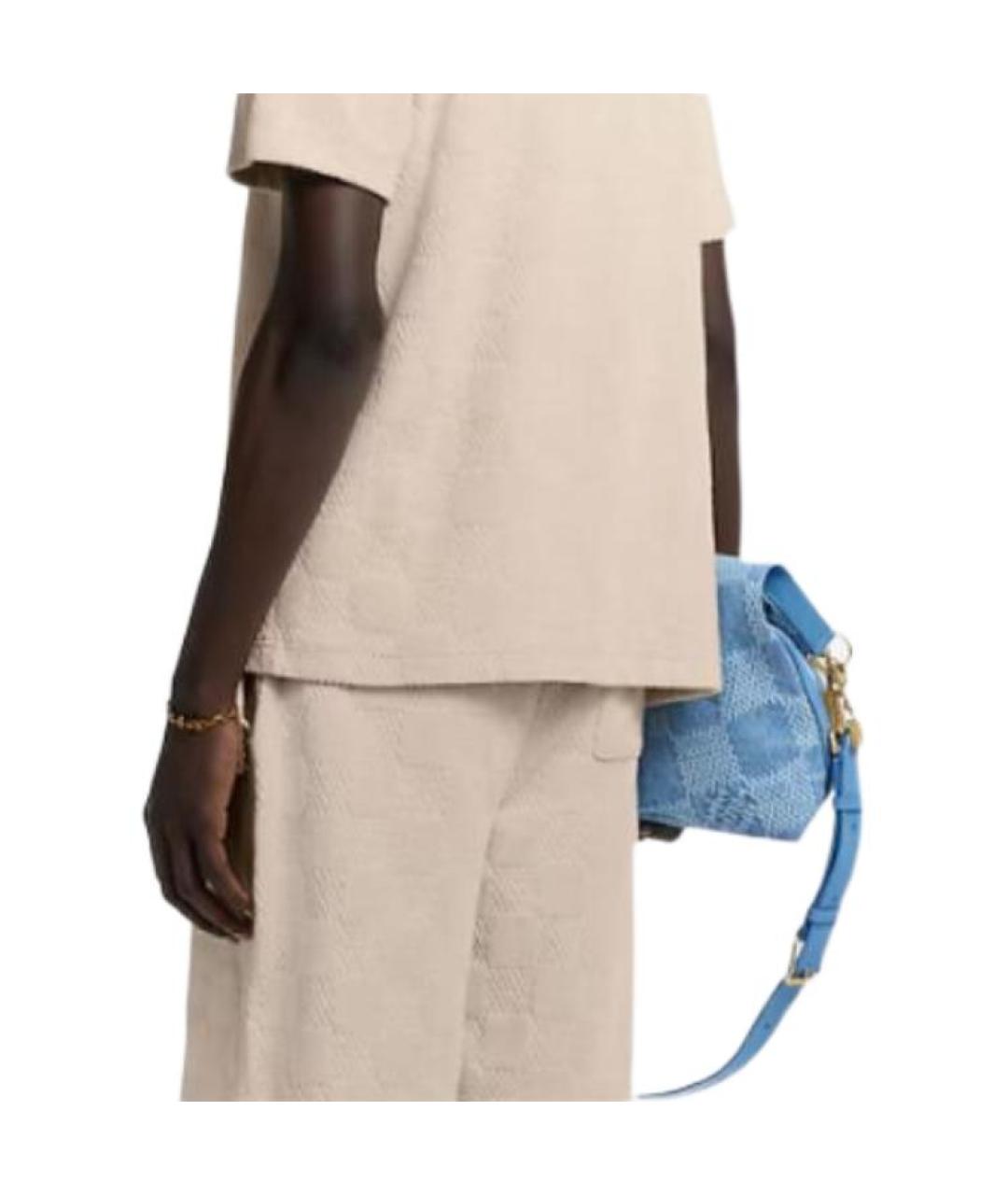 LOUIS VUITTON Хаки хлопковая футболка, фото 5