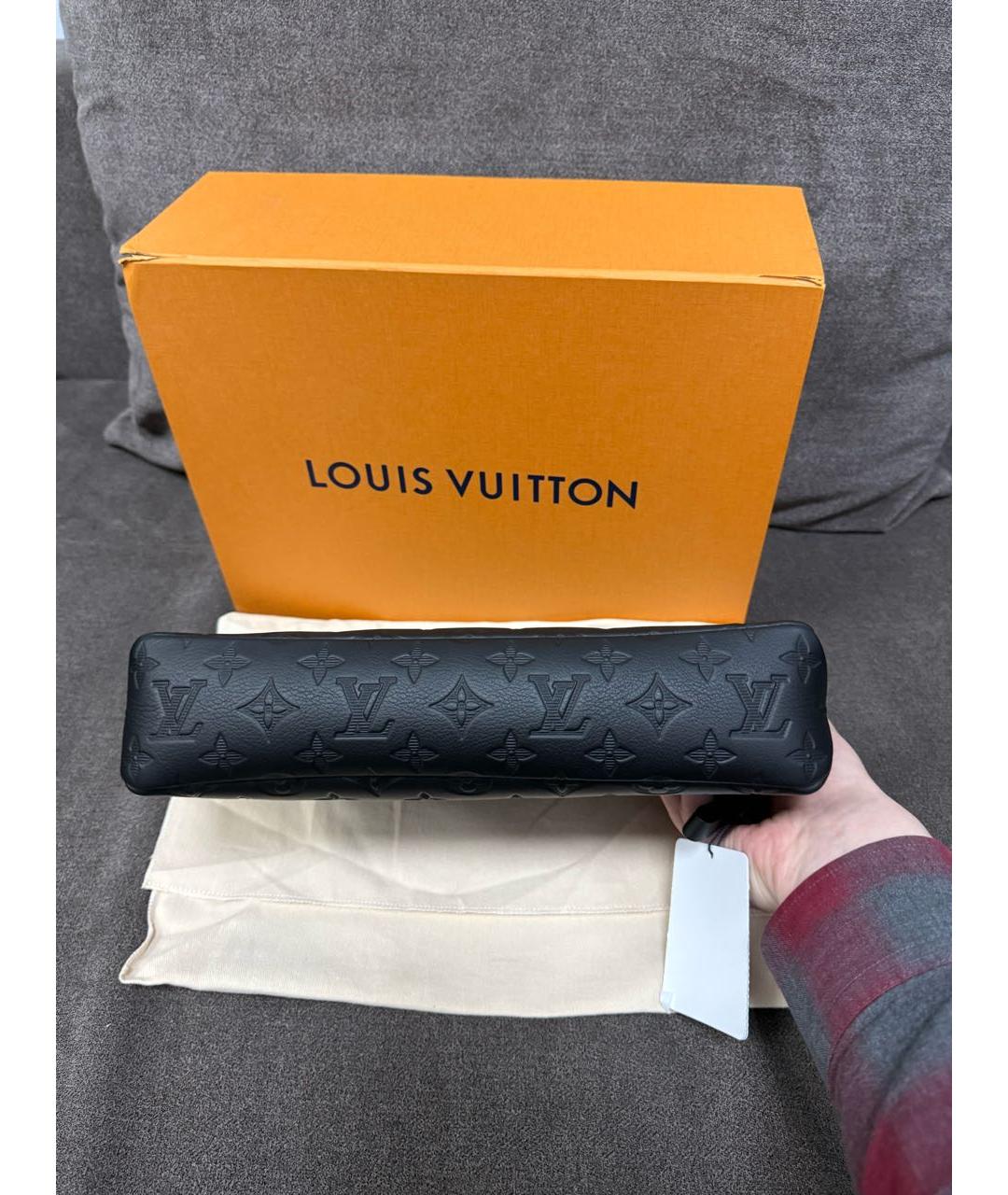 LOUIS VUITTON Черная кожаная папка для документов, фото 4