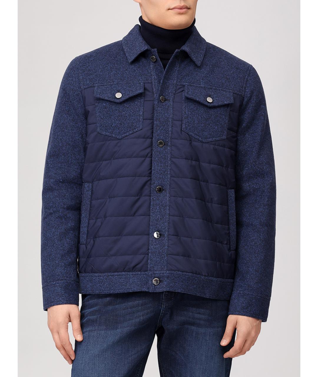 CAPOBIANCO Синяя шерстяная куртка, фото 4