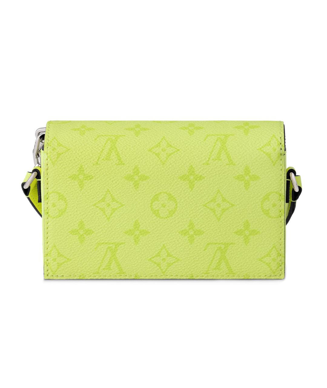 LOUIS VUITTON Салатовая кожаная сумка на плечо, фото 3