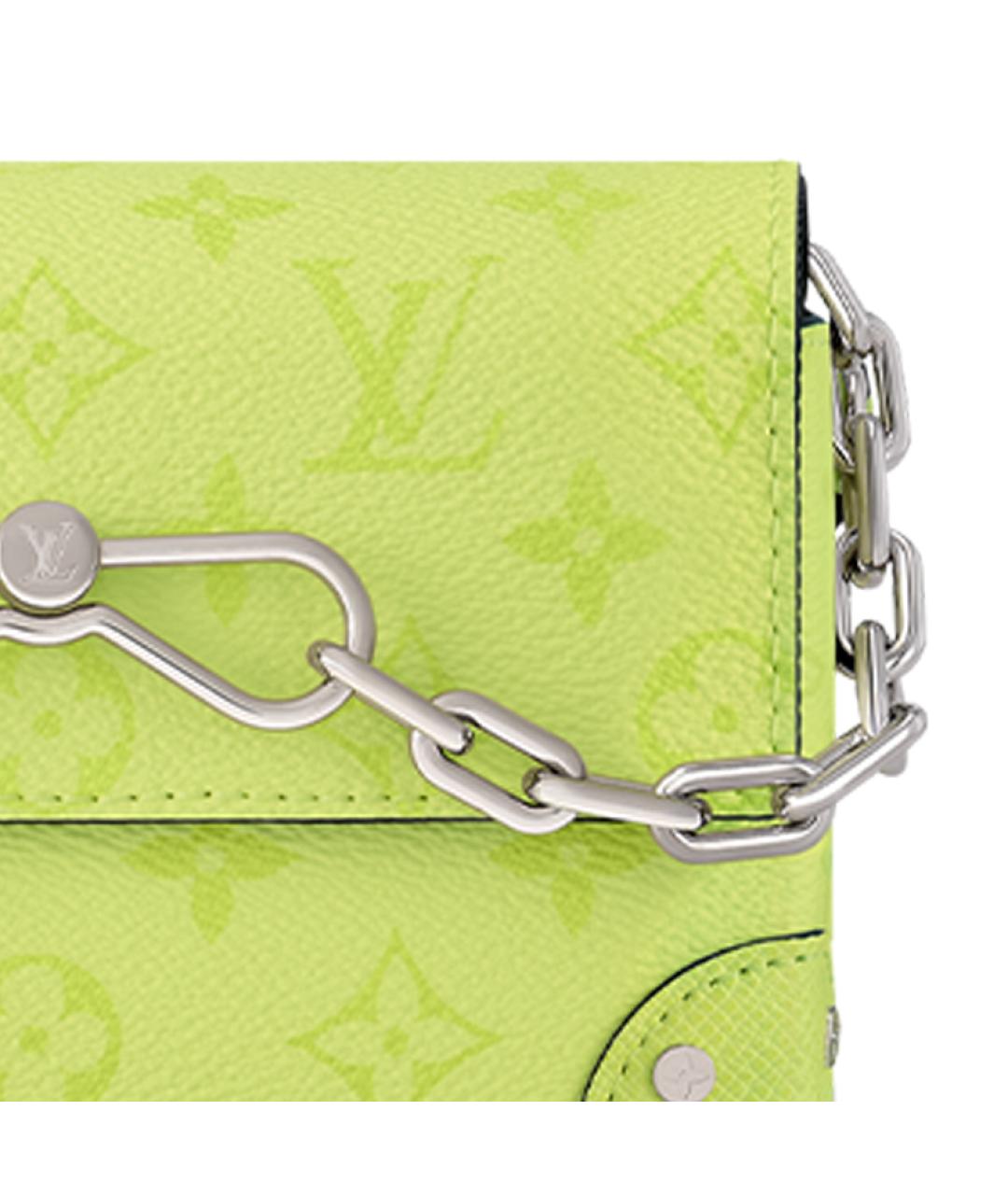 LOUIS VUITTON Салатовая кожаная сумка на плечо, фото 5