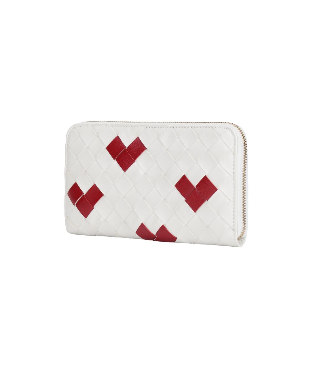 BOTTEGA VENETA Белый кожаный кошелек, фото 2