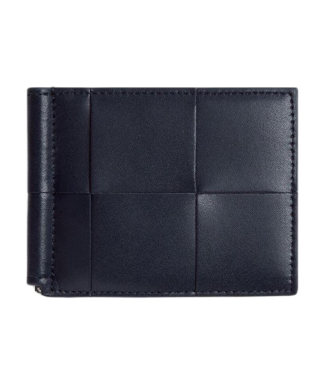 BOTTEGA VENETA Темно-синий кожаный кошелек, фото 1