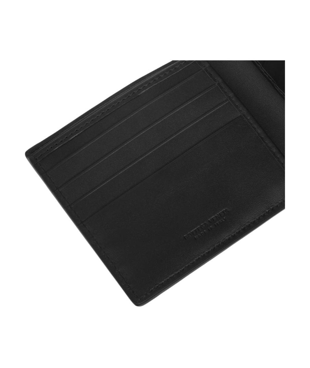 BOTTEGA VENETA Черный кожаный кошелек, фото 6