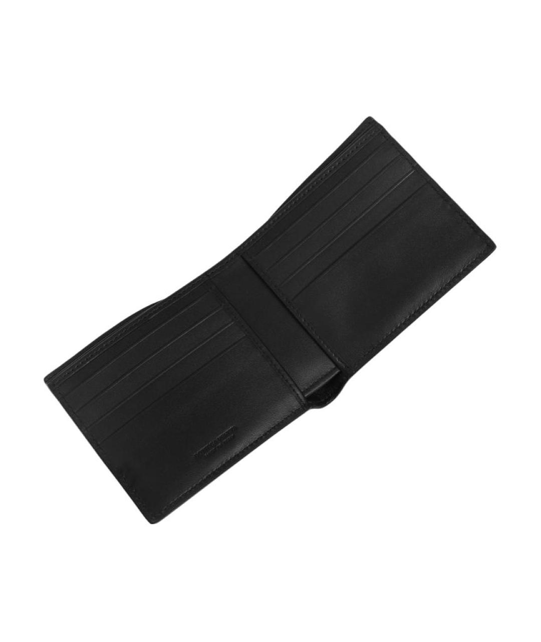 BOTTEGA VENETA Черный кожаный кошелек, фото 5