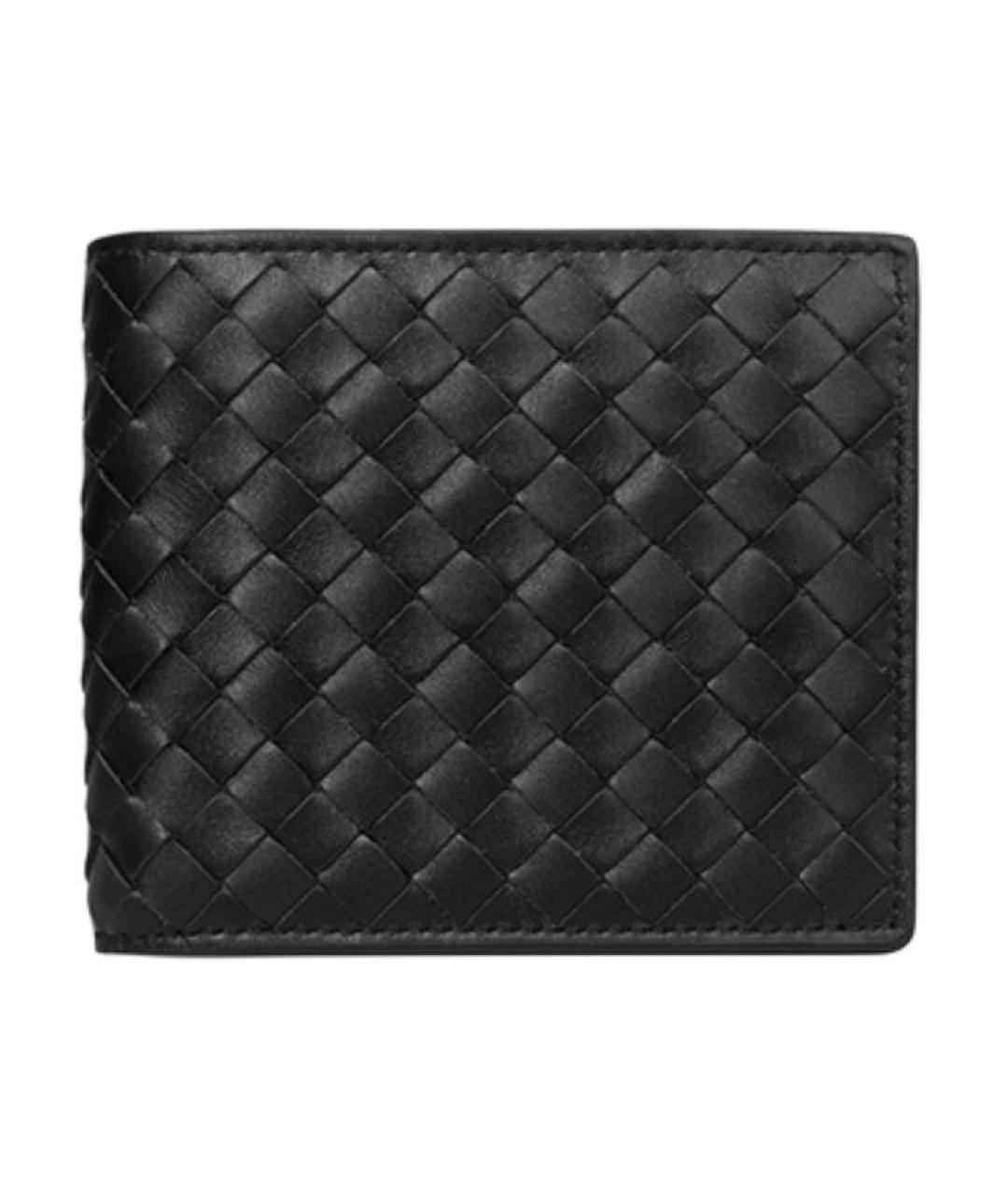 BOTTEGA VENETA Черный кожаный кошелек, фото 1