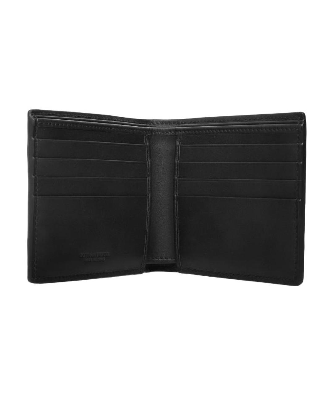 BOTTEGA VENETA Черный кожаный кошелек, фото 4