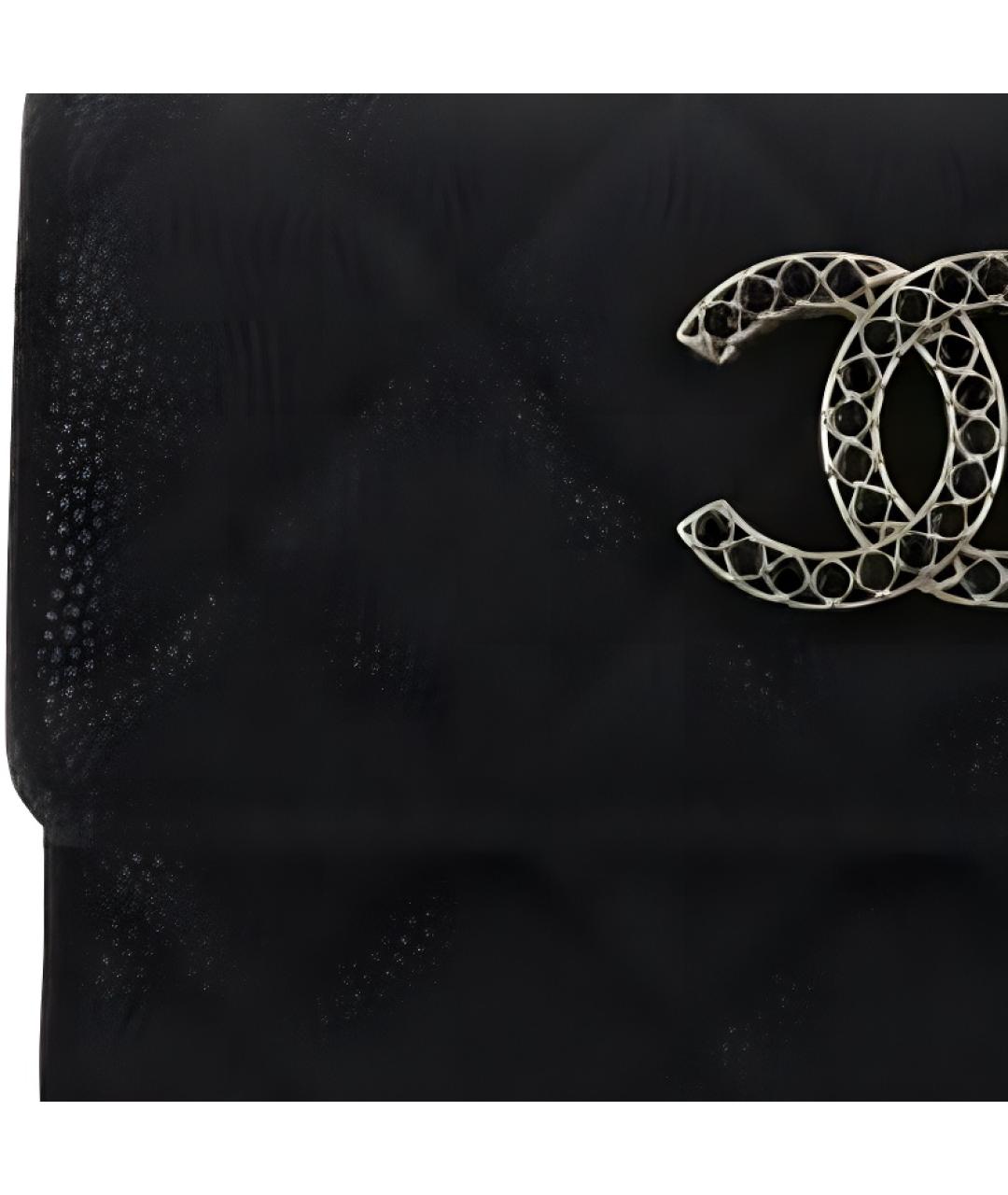 CHANEL Черный кожаный кошелек, фото 3