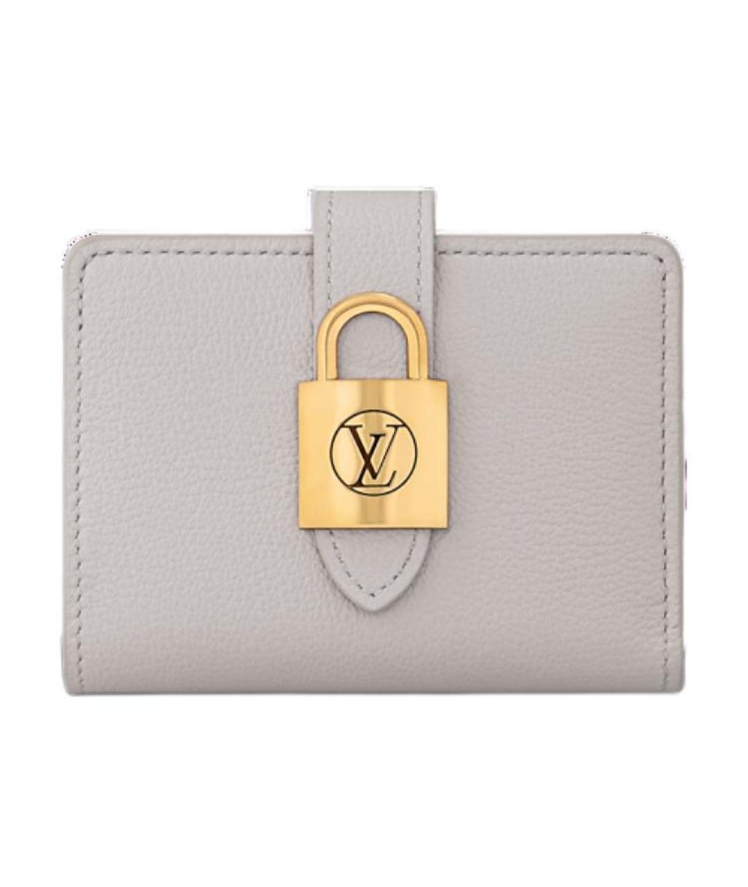 LOUIS VUITTON Серый кожаный кошелек, фото 1