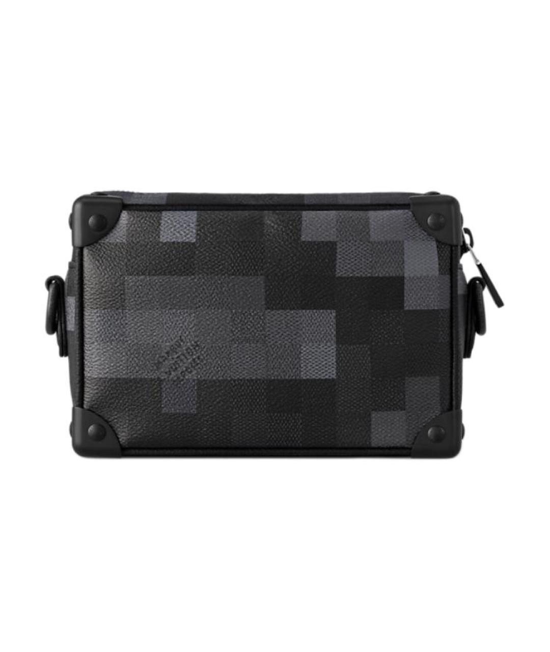 LOUIS VUITTON Черный кожаный кошелек, фото 2