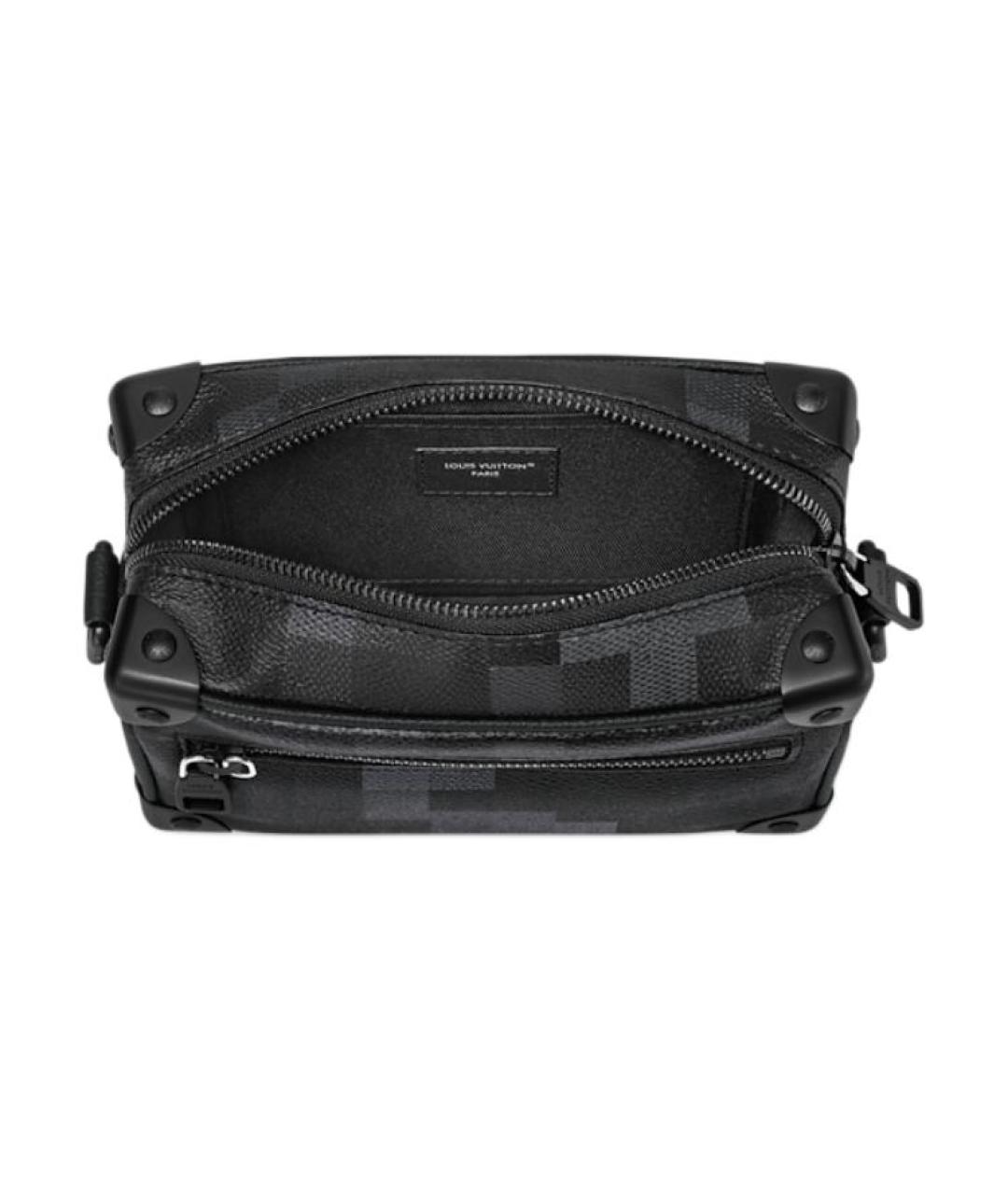 LOUIS VUITTON Черный кожаный кошелек, фото 4