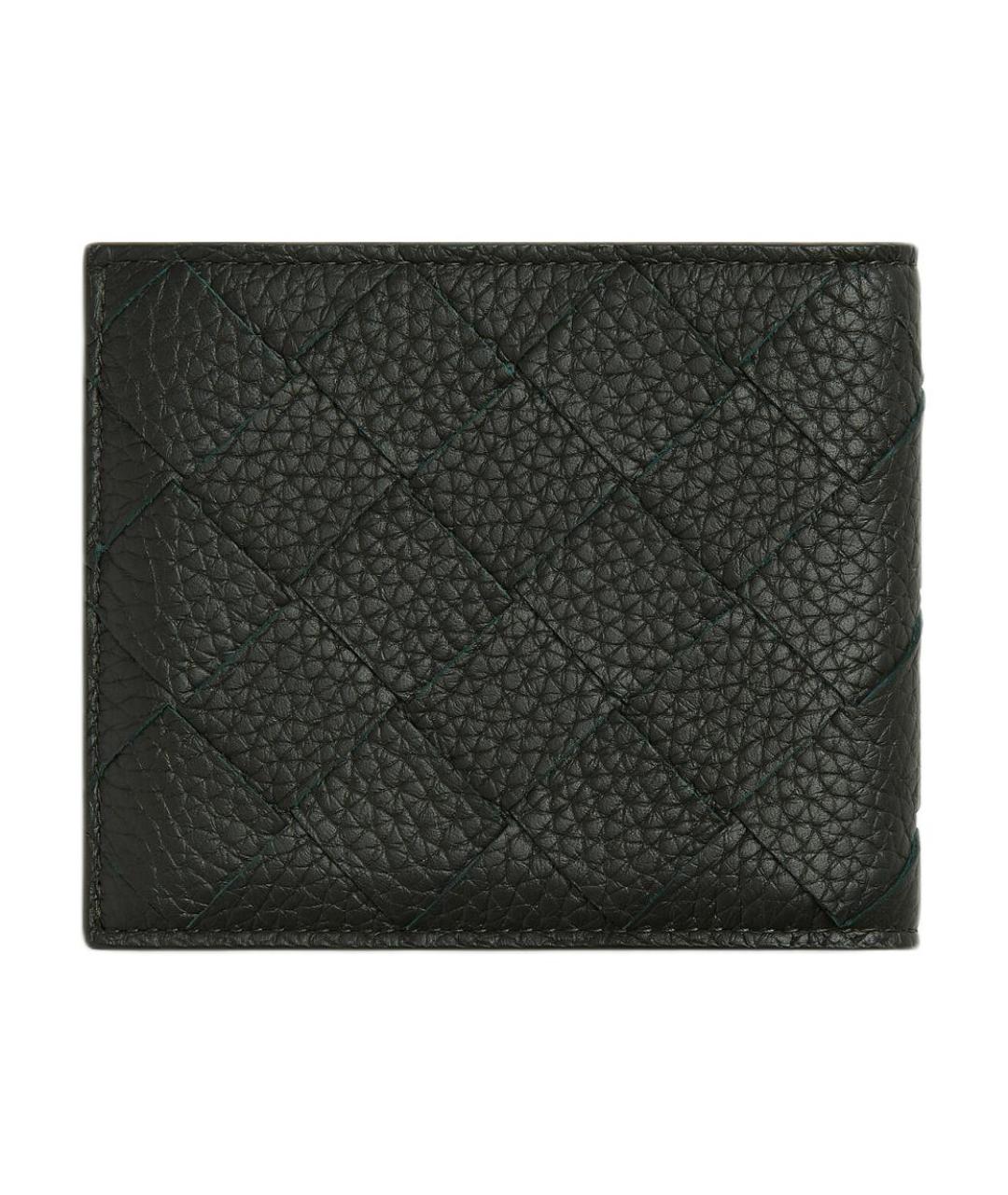 BOTTEGA VENETA Черный кожаный кошелек, фото 1
