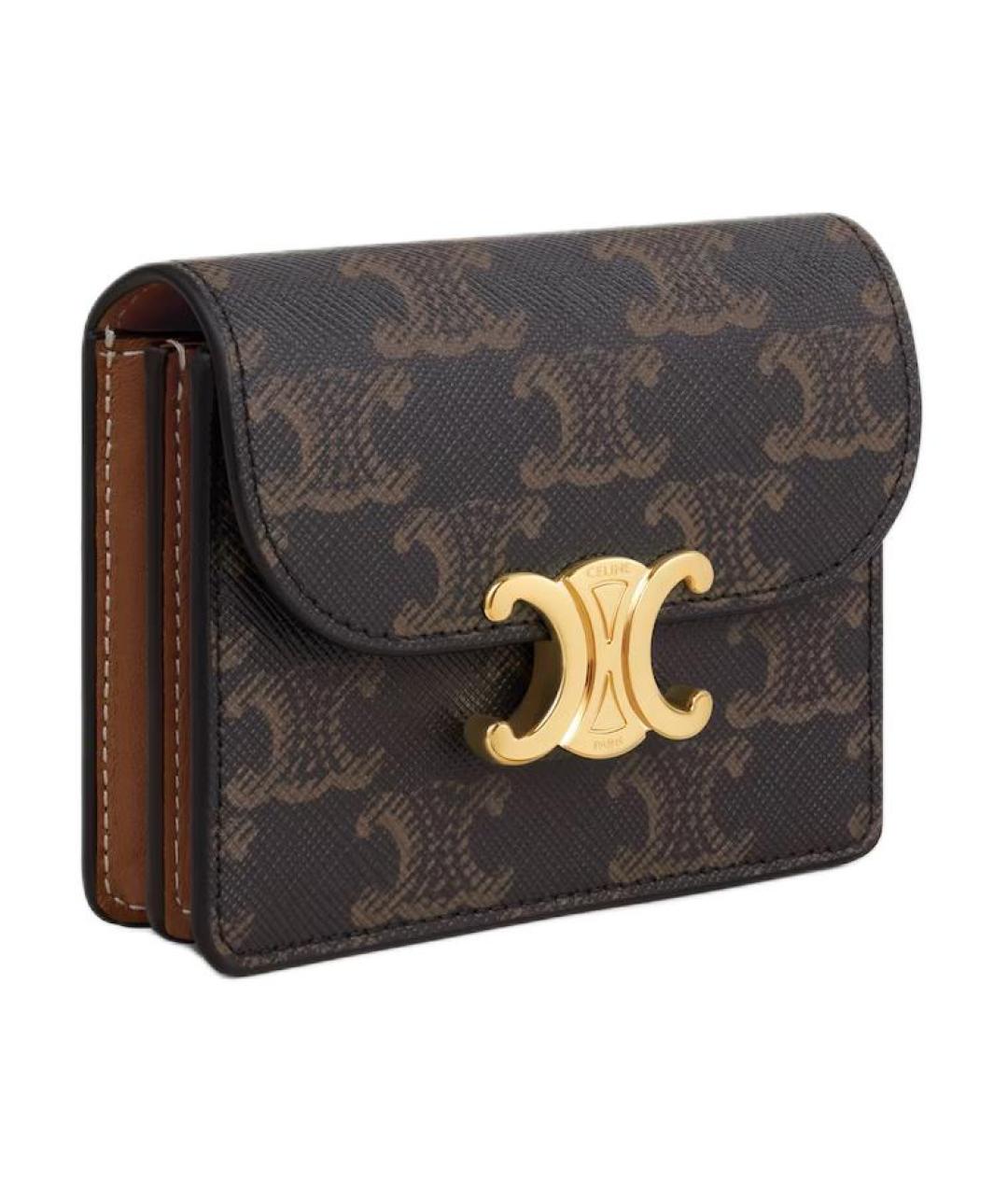 CELINE Коричневый кошелек, фото 2