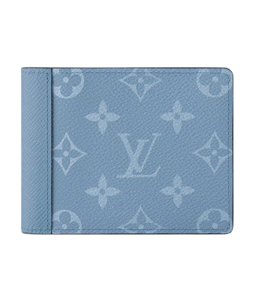 LOUIS VUITTON Голубой кожаный кошелек, фото 1