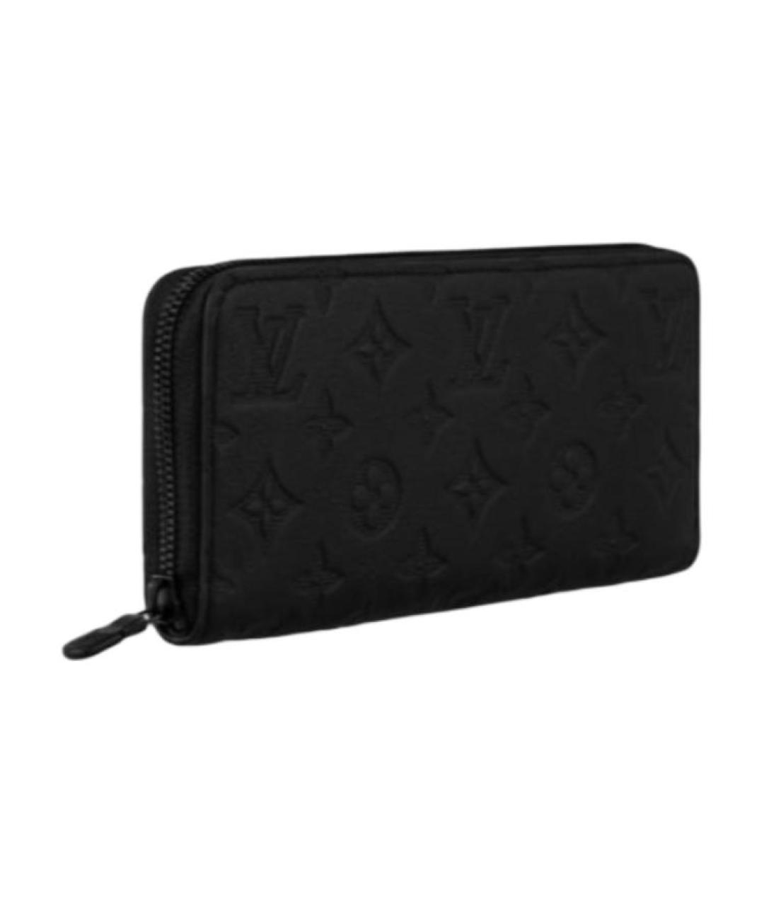 LOUIS VUITTON Черный кожаный кошелек, фото 2
