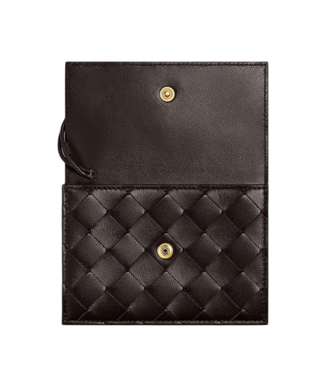 BOTTEGA VENETA Коричневый кожаный кошелек, фото 2