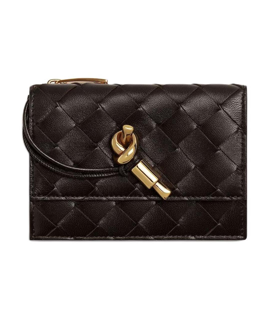 BOTTEGA VENETA Коричневый кожаный кошелек, фото 5