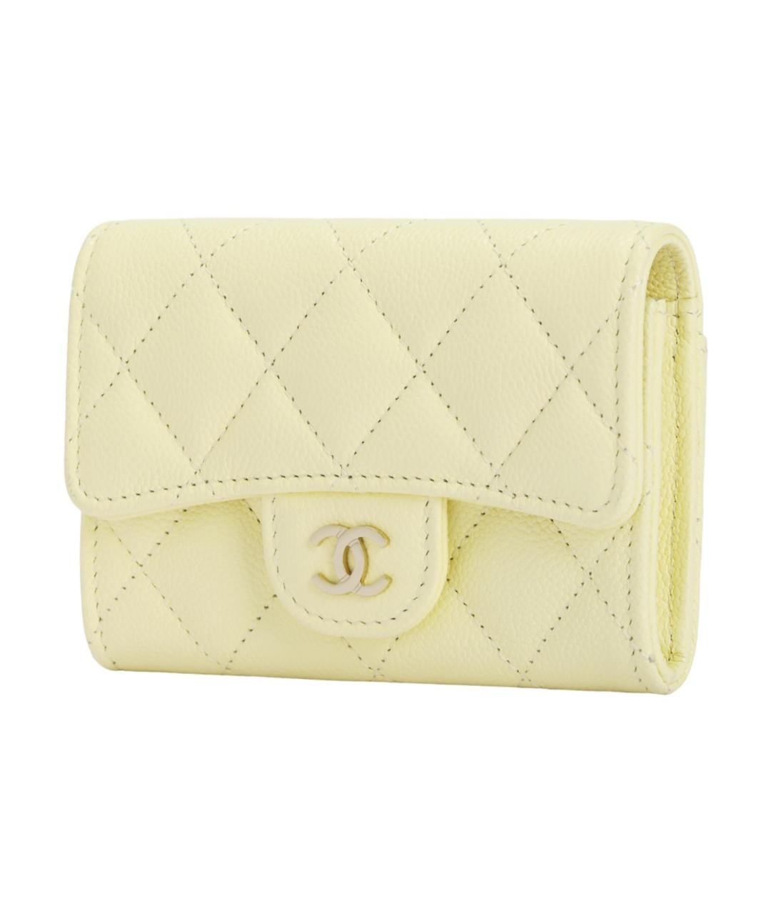 CHANEL Желтый кожаный кардхолдер, фото 2